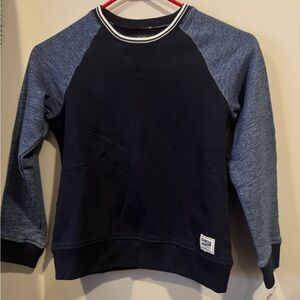 NWT OshKosh B'gosh Navy and Heather Blue Crewneck Sweater. Size 8
